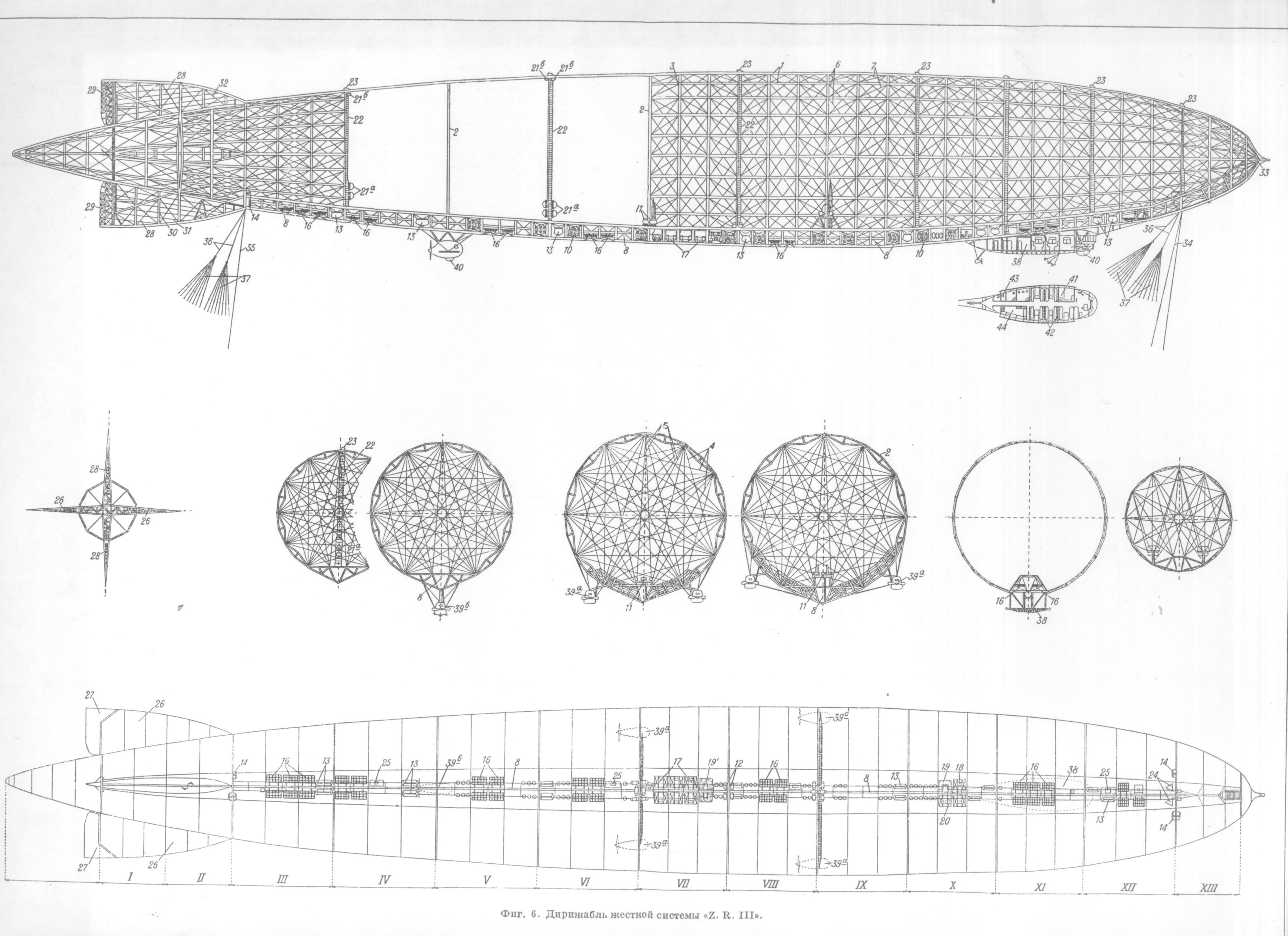 Дирижабль LZ-127 Граф Цеппелин чертежи